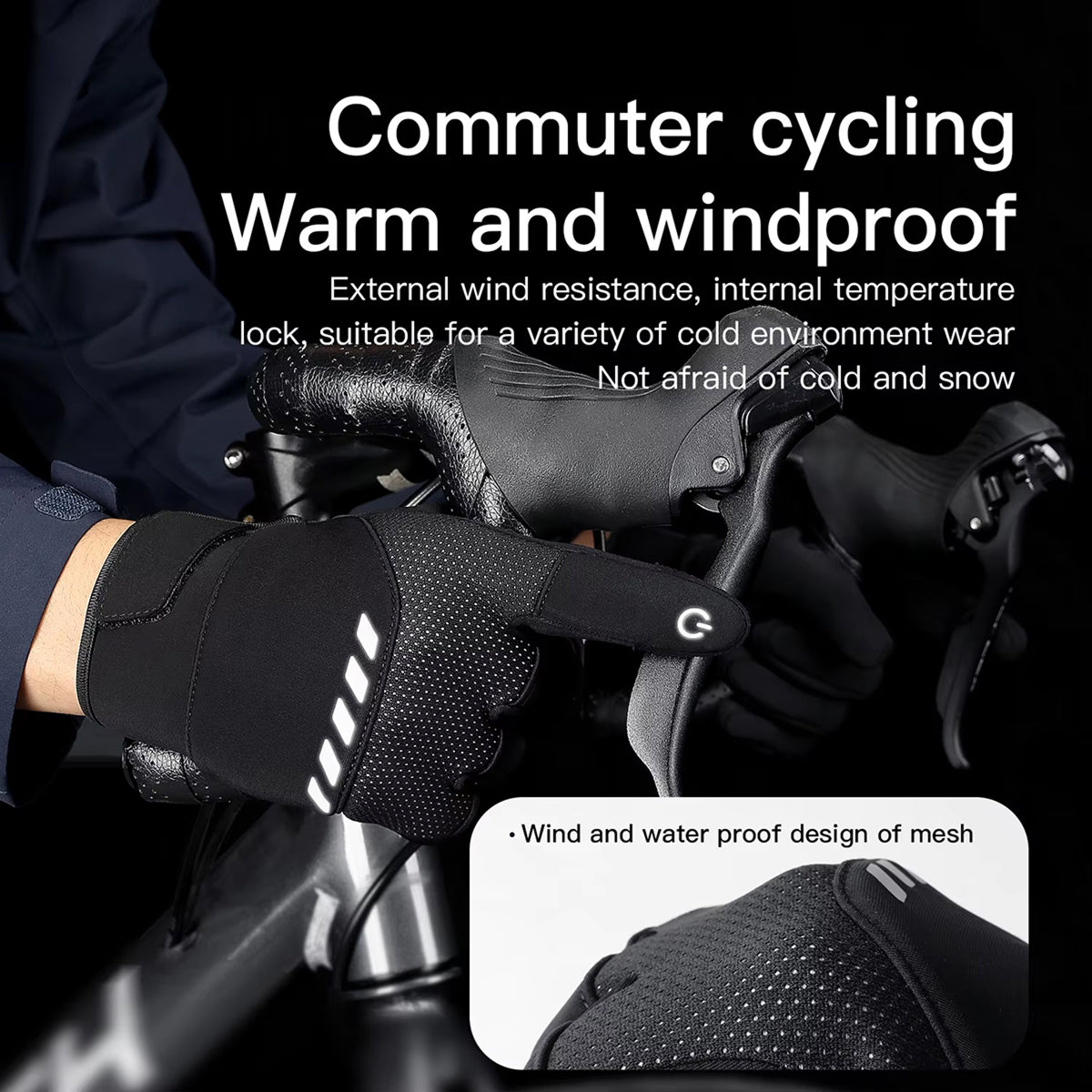 GlovyClik Thermal Gloves With Touchscreen Fingers