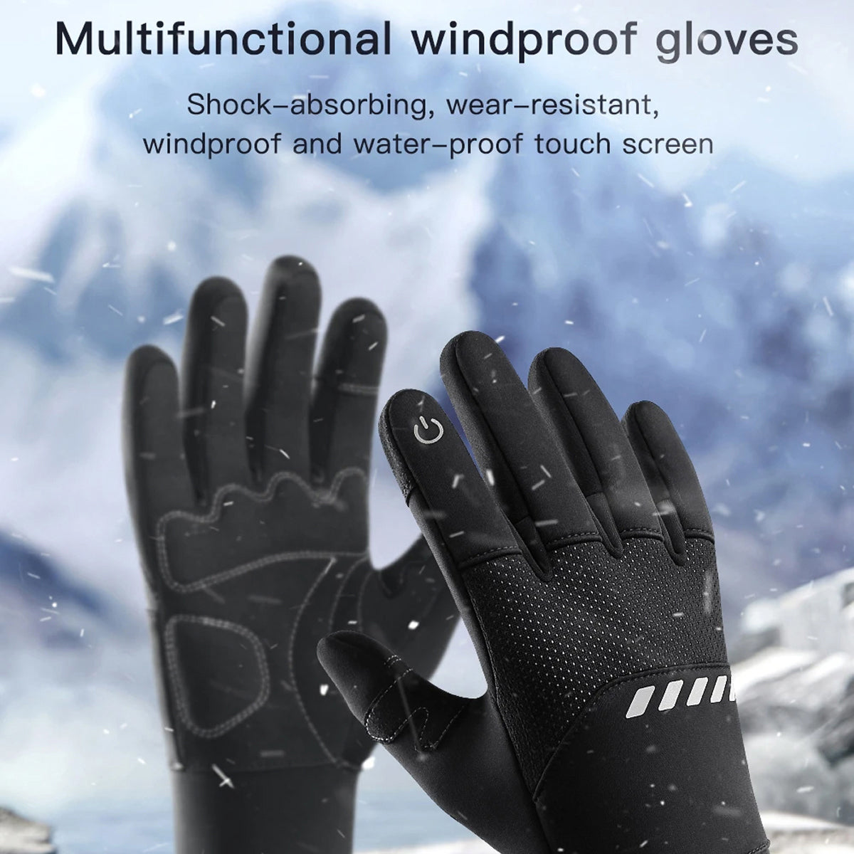 GlovyClik Thermal Gloves With Touchscreen Fingers