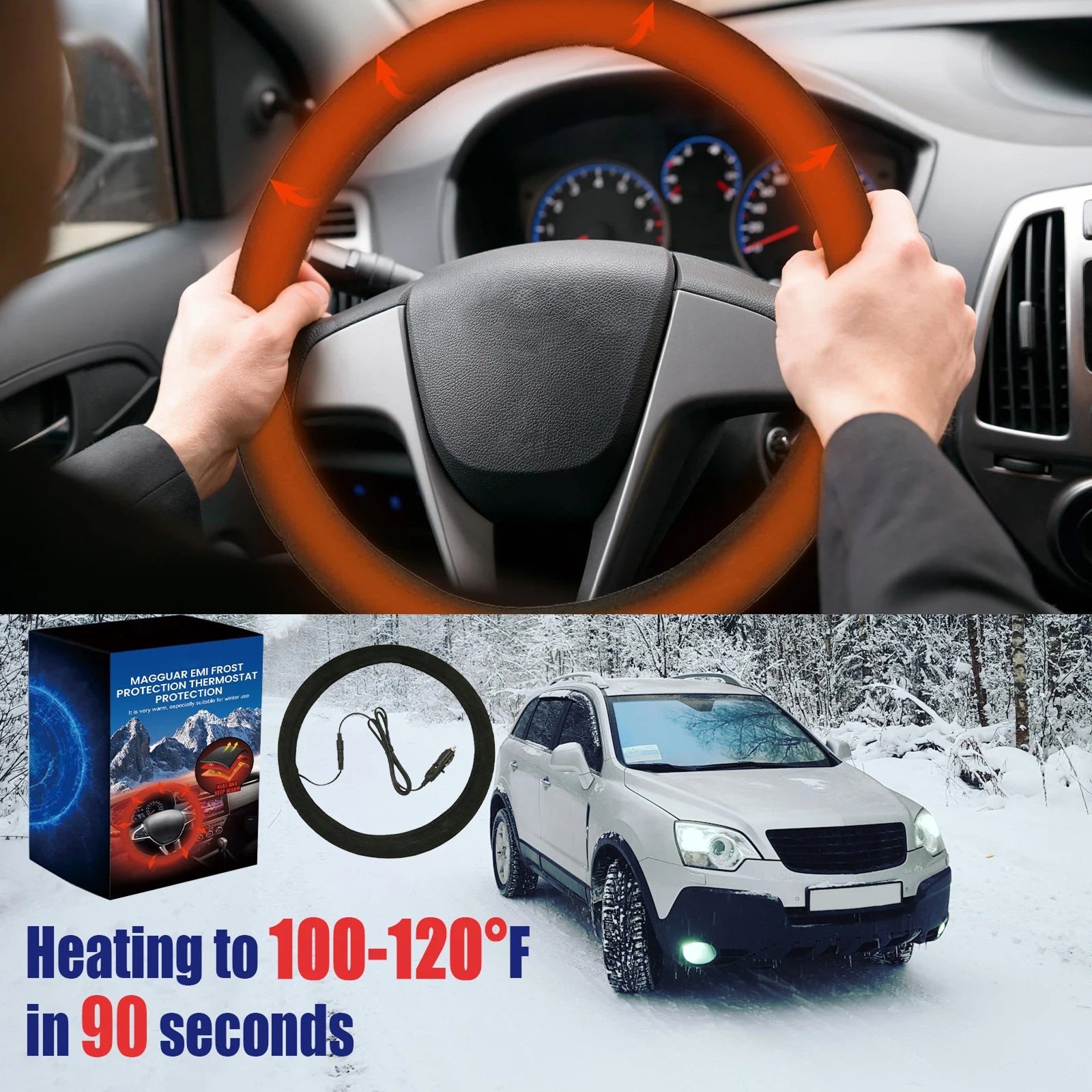 Gripoozy Heated Steering Wheel Cover