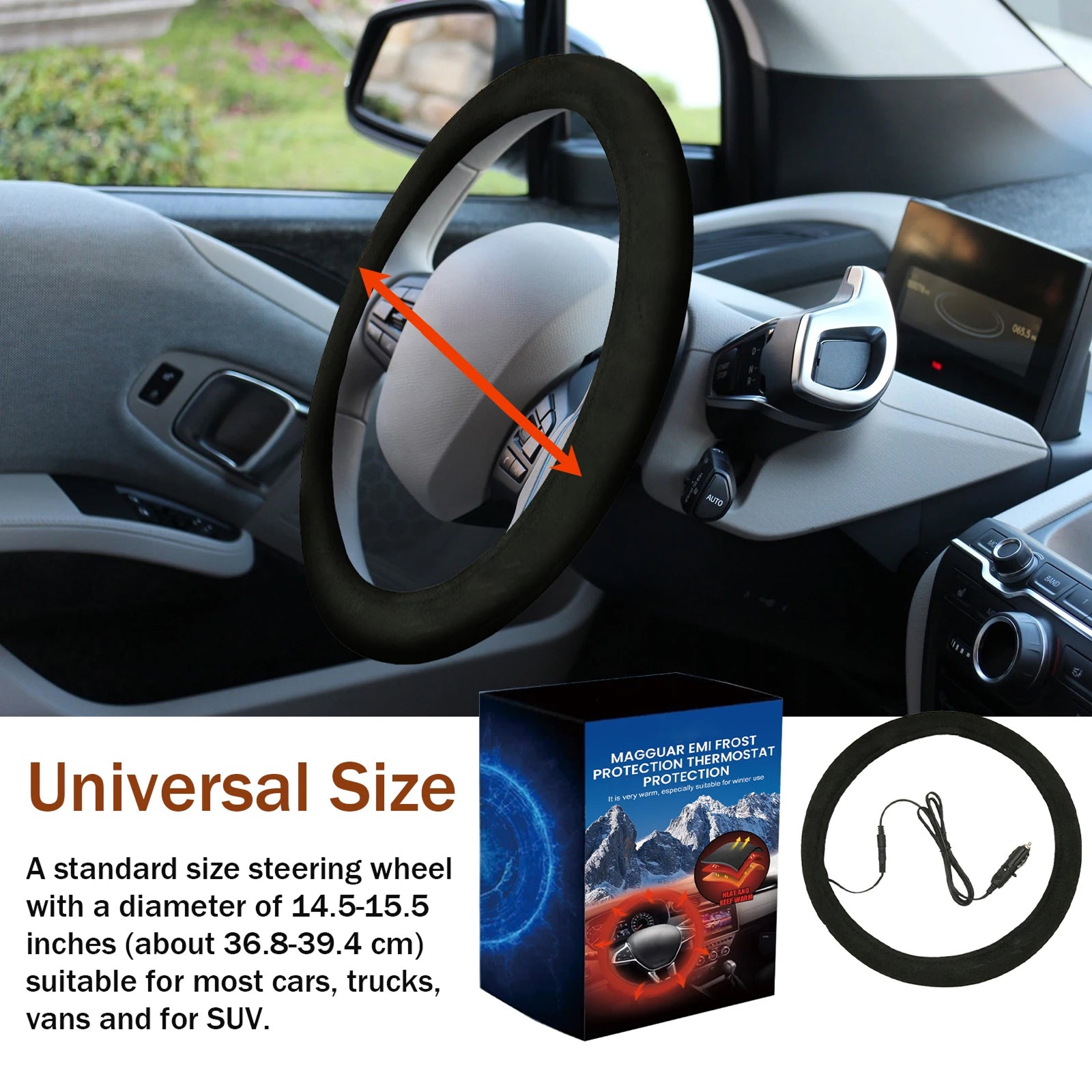 Gripoozy Heated Steering Wheel Cover