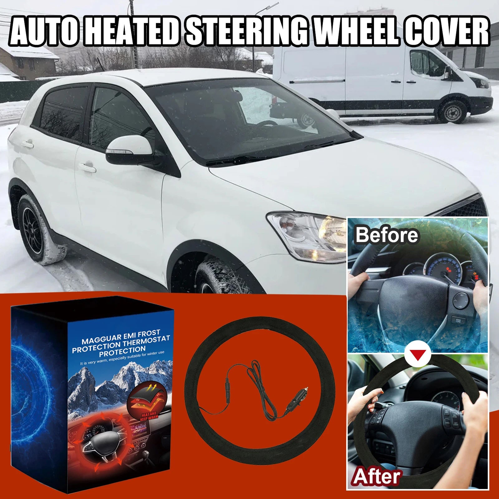 Gripoozy Heated Steering Wheel Cover