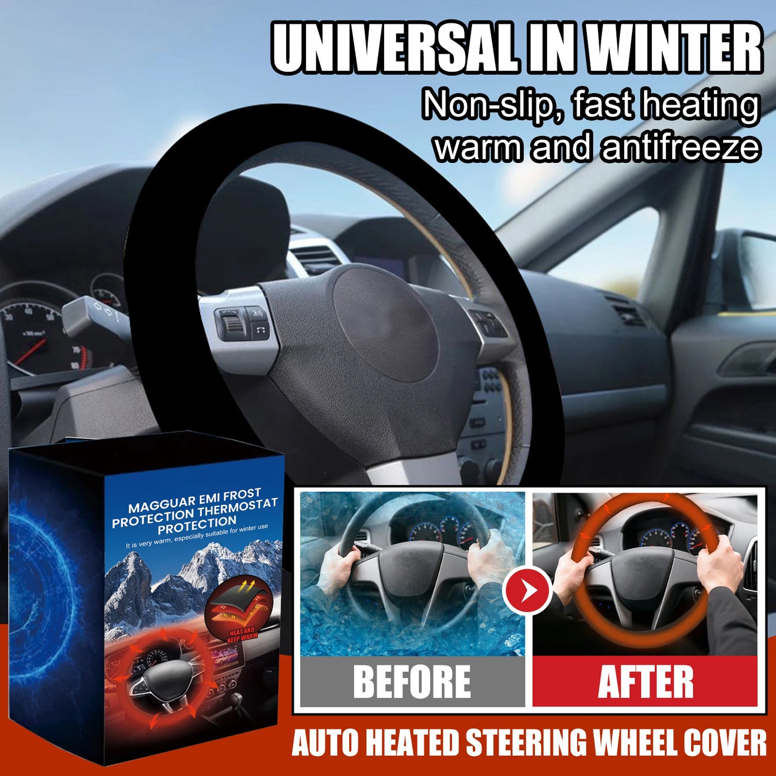 Gripoozy Heated Steering Wheel Cover