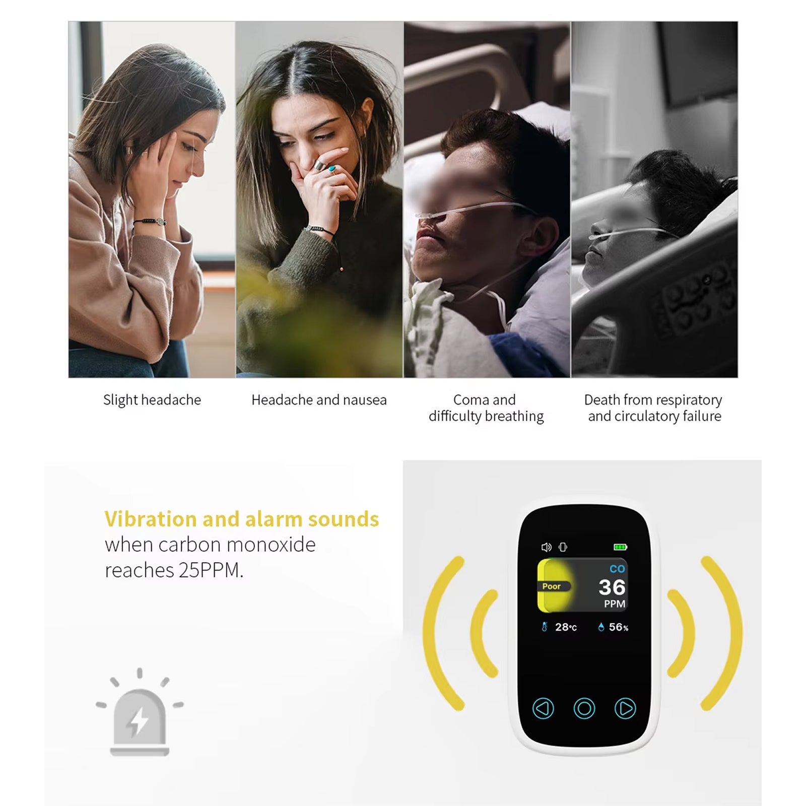 OxiTeky Travel Carbon Monoxide Detector