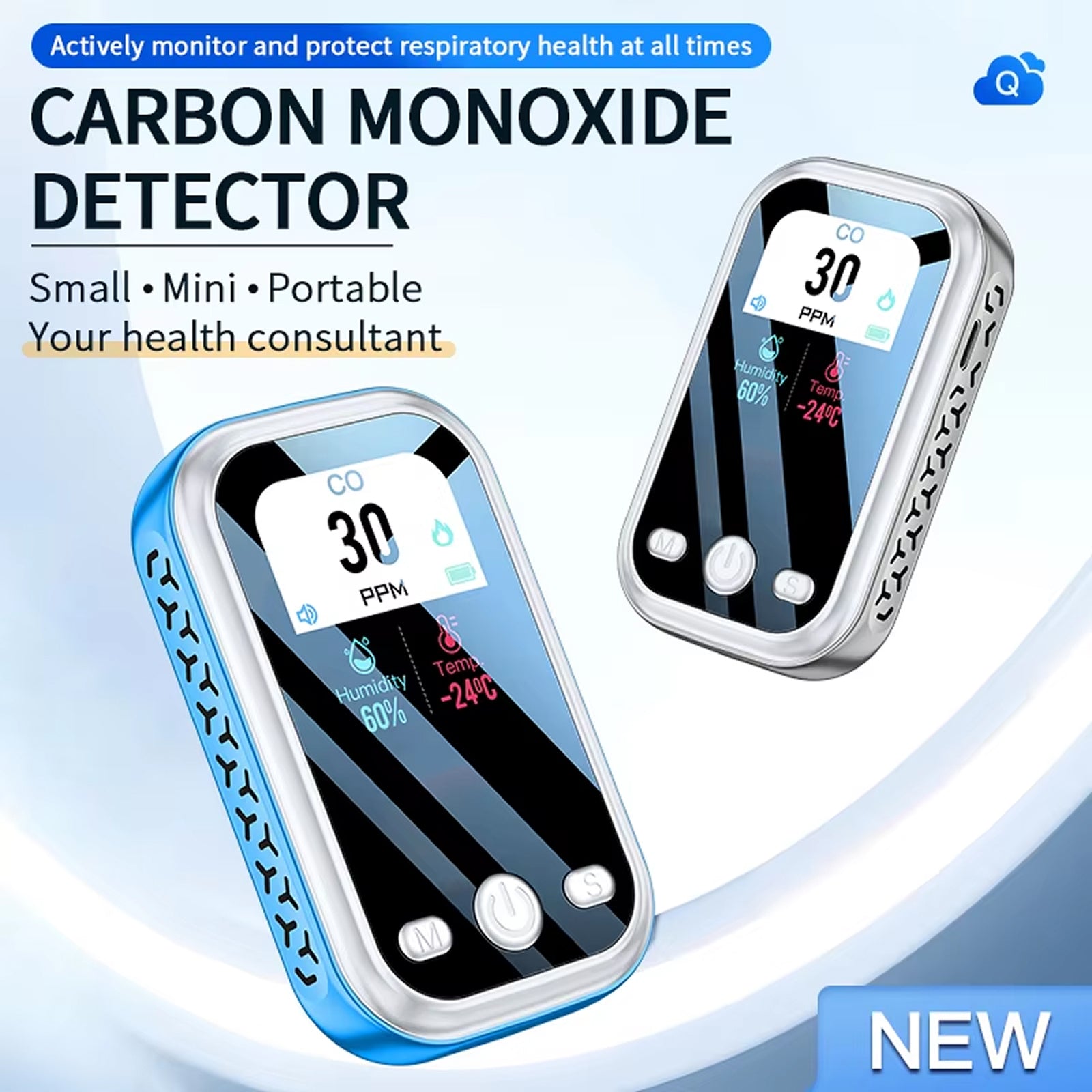 OxiTeky Travel Carbon Monoxide Detector