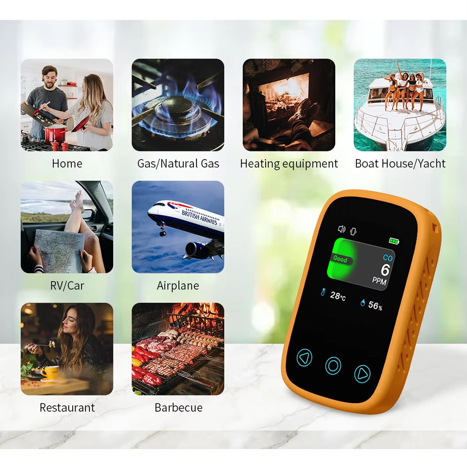 OxiTeky Travel Carbon Monoxide Detector