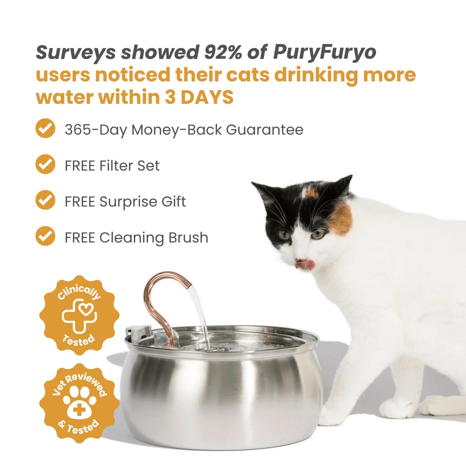 PuryFuryo Pet Water Fountain