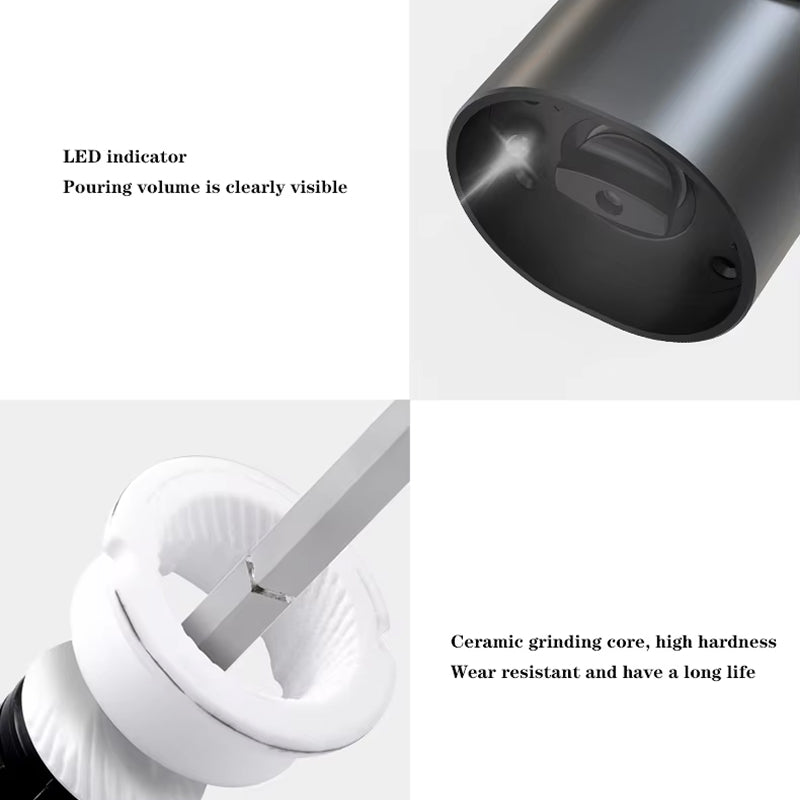 SalteSonic Electric Grinders Salt And Pepper